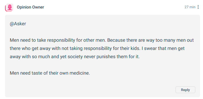Should men be held accountable for the crimes of other men?