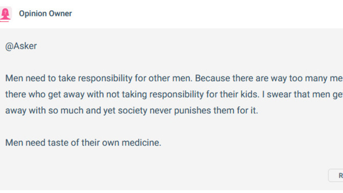 Should men be held accountable for the crimes of other men?