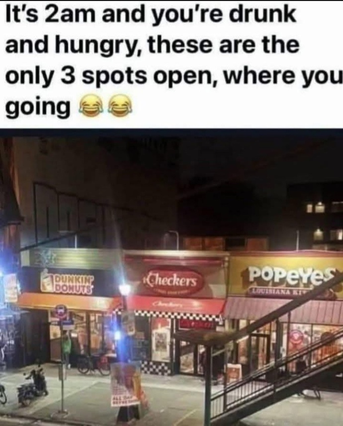 Where do you eat after a night out?