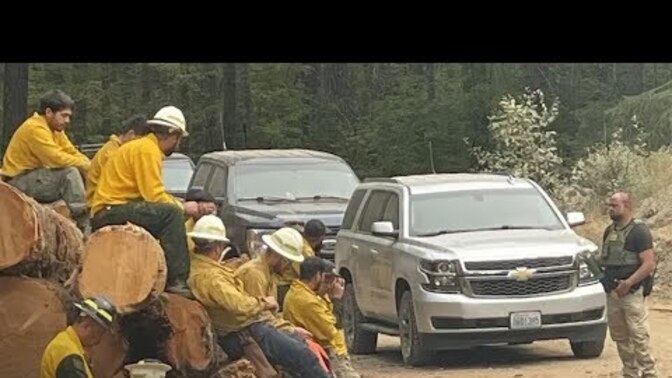 Now the mofo is sending jan 6 proud boys after firefighters while they are fighting fires?