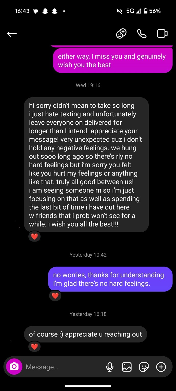 Did she leave room for ambiguity with her last message?