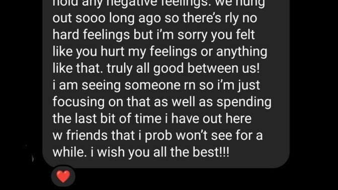 Did she leave room for ambiguity with her last message?