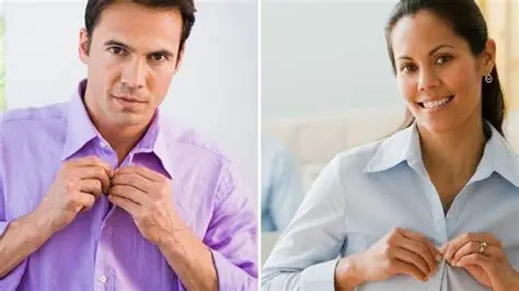 Whats with BUTTONS on MENS shirts and WOMENS blouses?