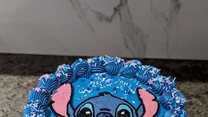 My 3-Year-Old niece is a big Lilo& Stitch fan. What do you think of the cake and biscuits I made for her birthday?