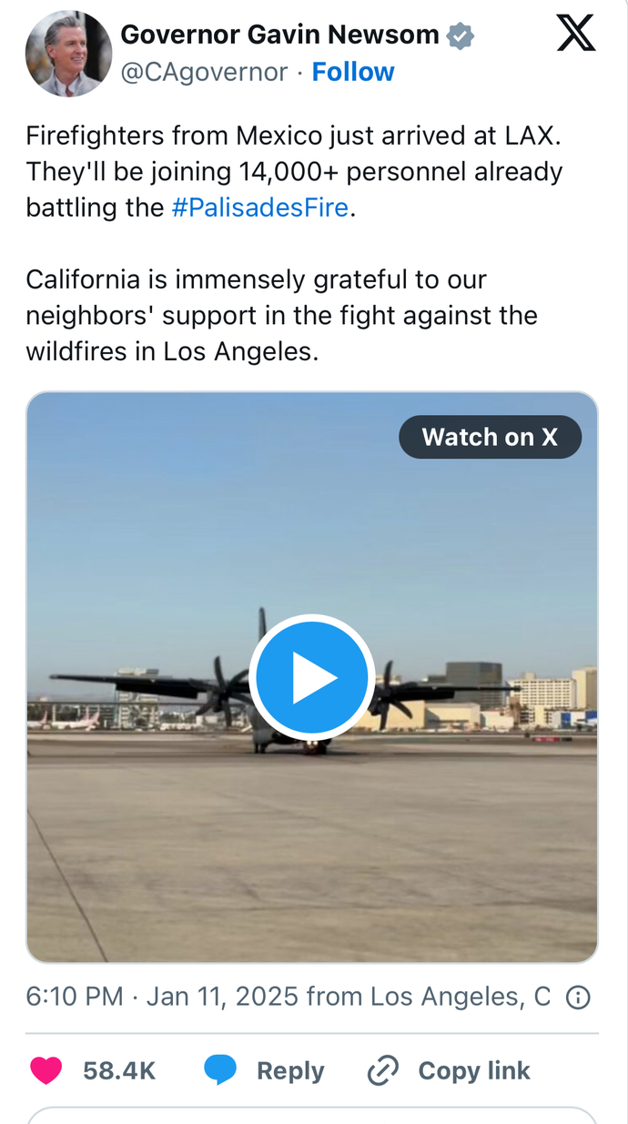 LA wouldn't be standing today if President Trump hadn't taken action, then that city would have burned down?
