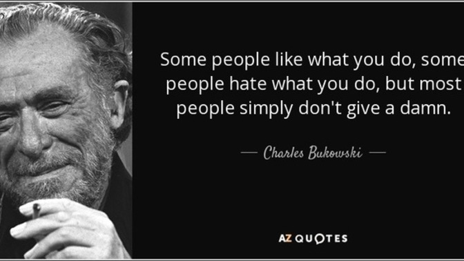 "Of all the people you meet in life 5% will really like you 5% will hate you, & the other 90% won't give a damn about you." Do you agree or disagree?