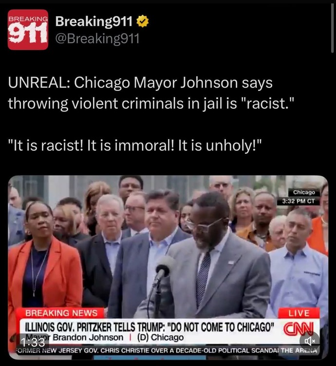 Just look at Chicago. Perfect example of why the Democrats are imploding in the polls. And they are fighting against Trump coming in to clean up? Why?