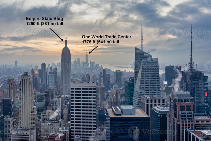 New York City Skyline viewed from Rockefeller Center