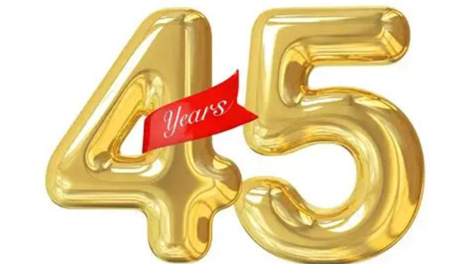 What is unique about someone turning 45 this year (2025)?