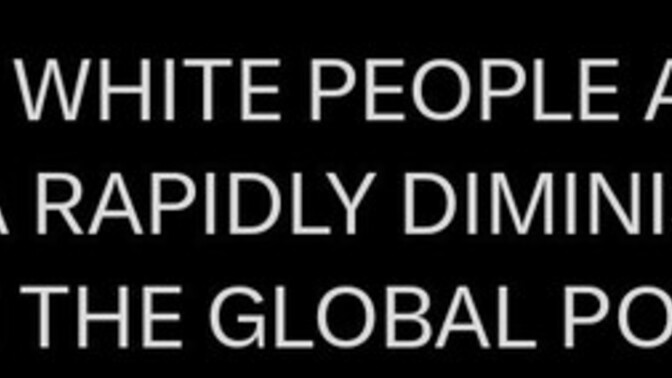 What's the reason why white people became minority in global population?