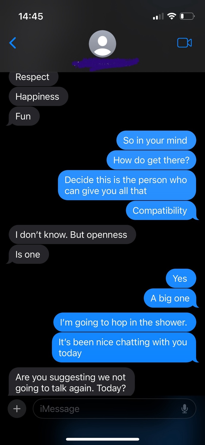 Can you give me feedback on an online dating interaction?