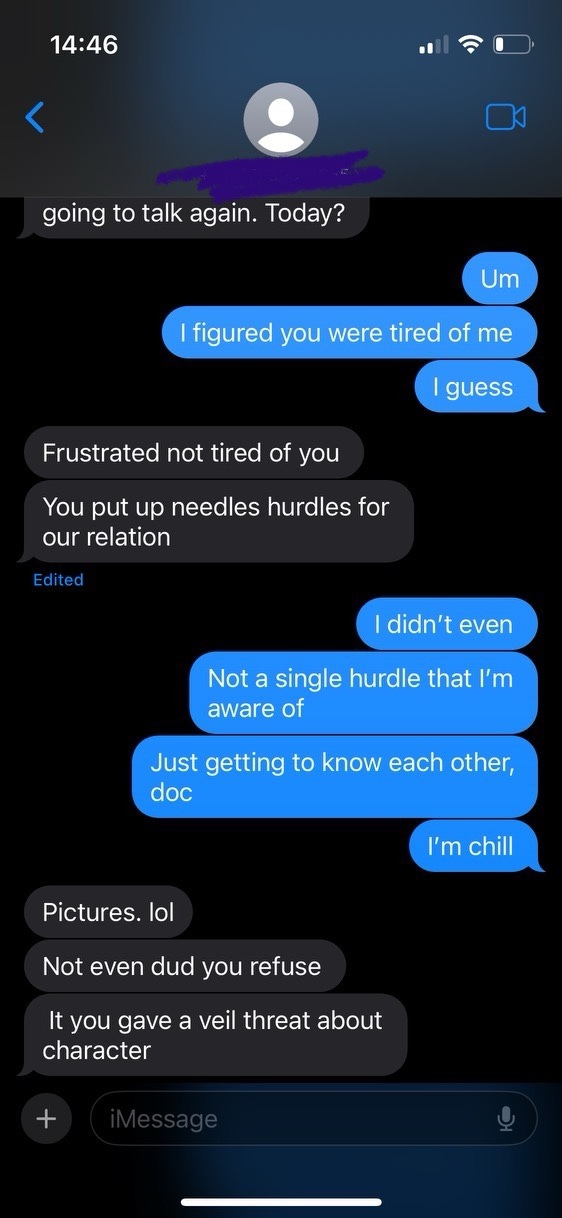 Can you give me feedback on an online dating interaction?