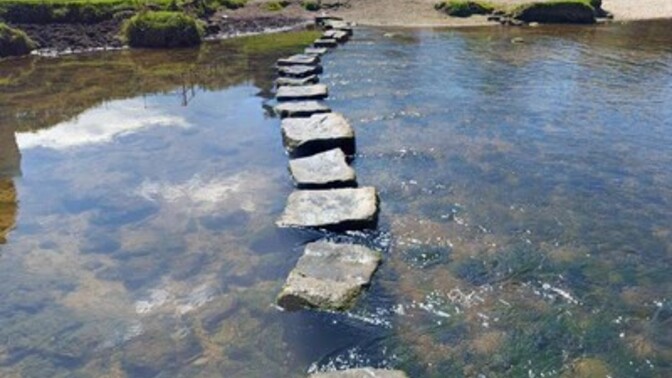 Do you like using stepping stones to cross rivers?