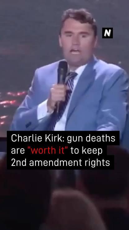 "Charlie Kirk believed in the Second Amendment, therefore his murder is just." Is this logical to you?