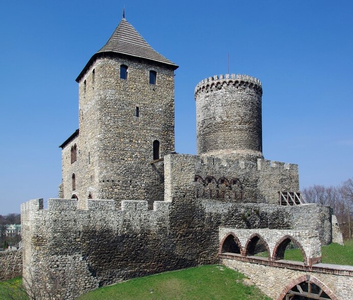 Medieval style architecture. Grey or Brown stones?