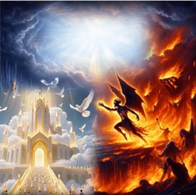 When you die, do you think you go to a spiritual return to a divine realm or a physical resurrection in a literal heaven and hell?