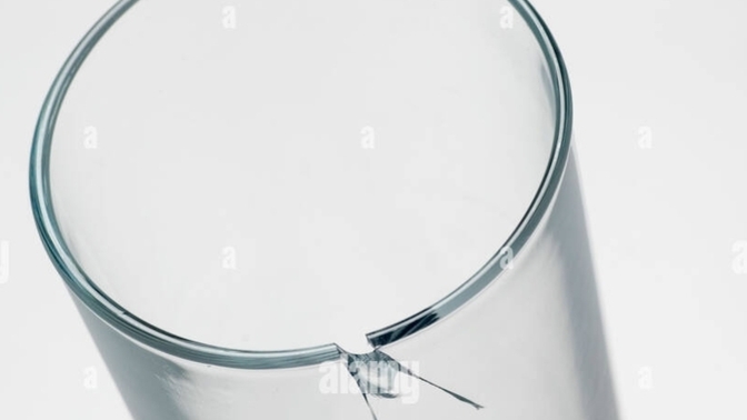 What do you do with a CHIPPED RIM on your DRINKING GLASS?