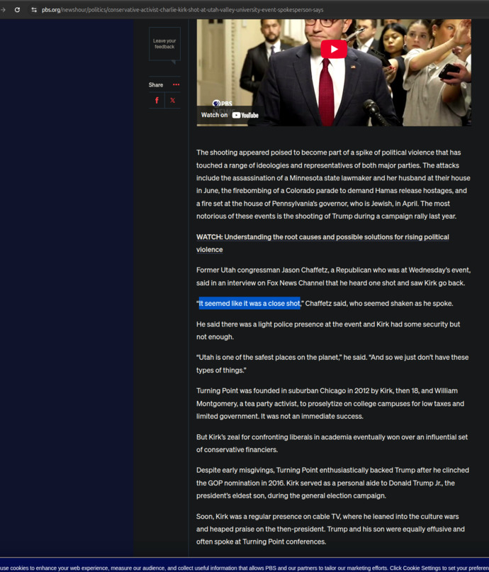Do you think Charlie Kirk was shot because he started criticizing Israel?