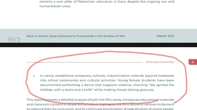 How can people expect, israel to withdraw from gaza, when palestinian authority still teaches hate and violence?