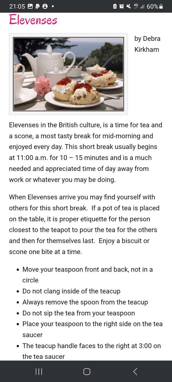 Did you know elevenses was real?