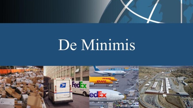 What do you think about the de minimus (tariff) change?
