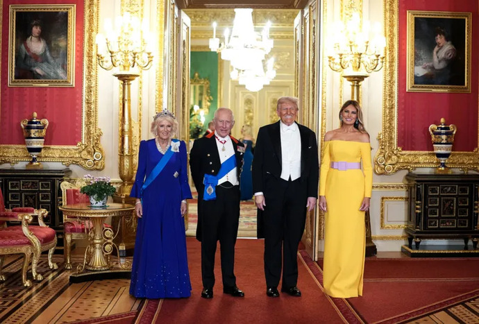 Would it be funny if President Trump said to King Charles Who died and made you king??