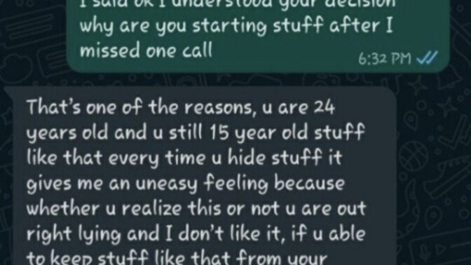 Which one of these text messages was the stupidest one I let slide?
