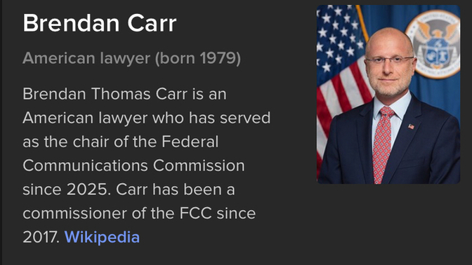 Is Brendon Carr doing the job that Trump hired him for? Or is he out of line?