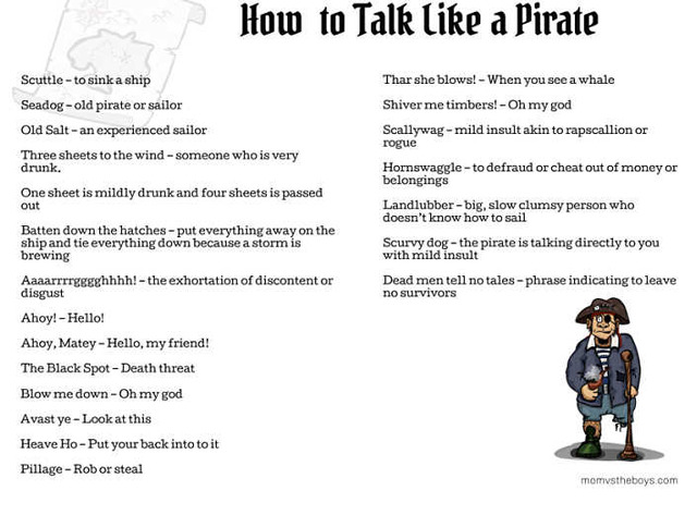 What's your favorite Pirate saying?