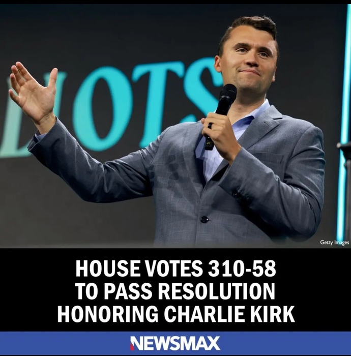 What are your thoughts and feelings on the US House of representatives and Senate passing resolutions to honor Charlie Kirk?