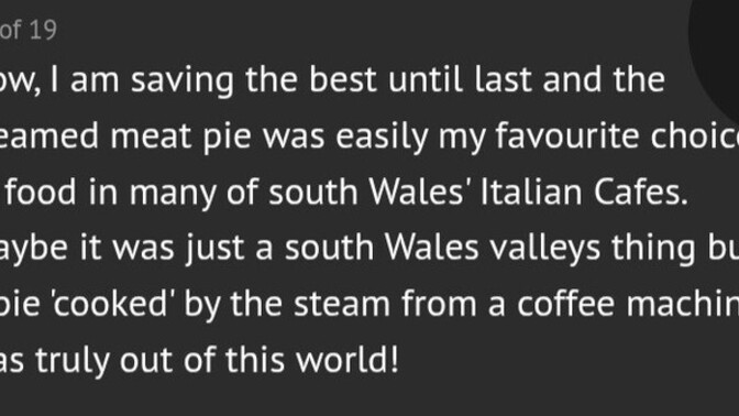 Have you had an Italian steamed pie?