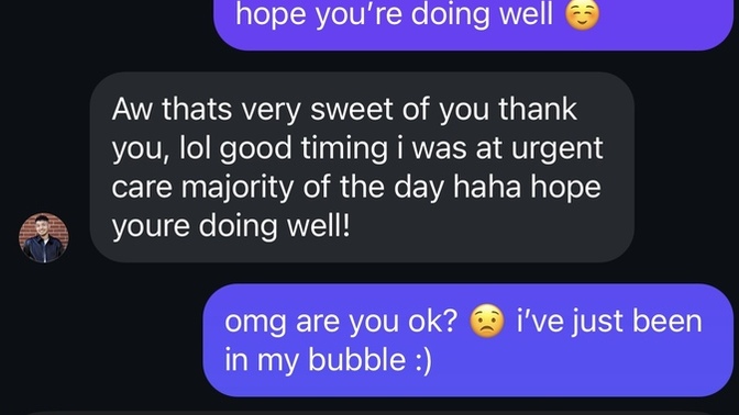 Does his message sound more polite or he genuine?