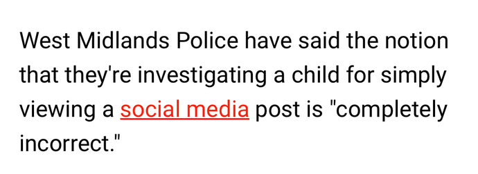 What is going on in Britain after Police seize a teenager's phone over what she saw on Social Media?