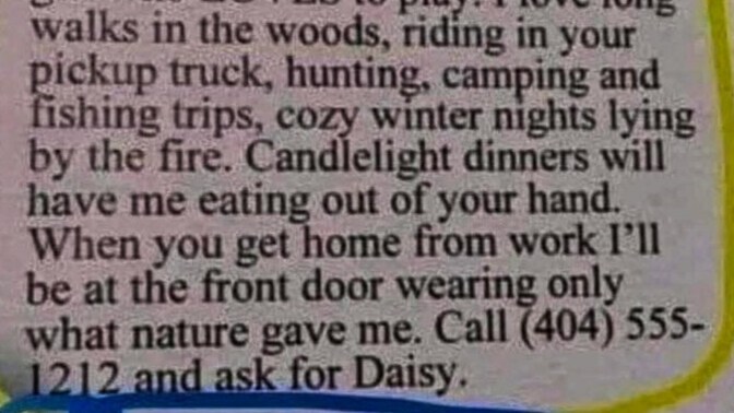 Have you ever answered a newspaper ad for a hot black bitch?