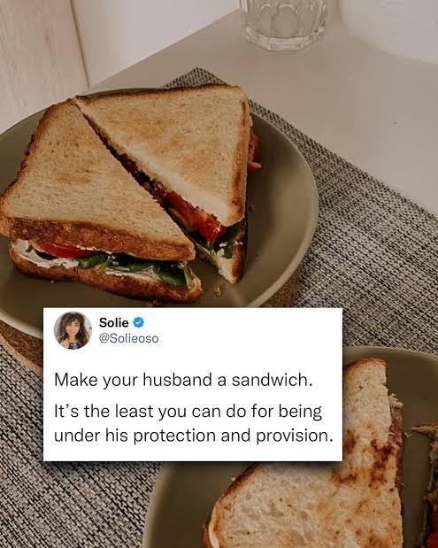 Girls, How Often Have You Refused To Make Your Man A Sandwich? Guys, How Often Has Your Girl Refused To Make You A Sandwich?