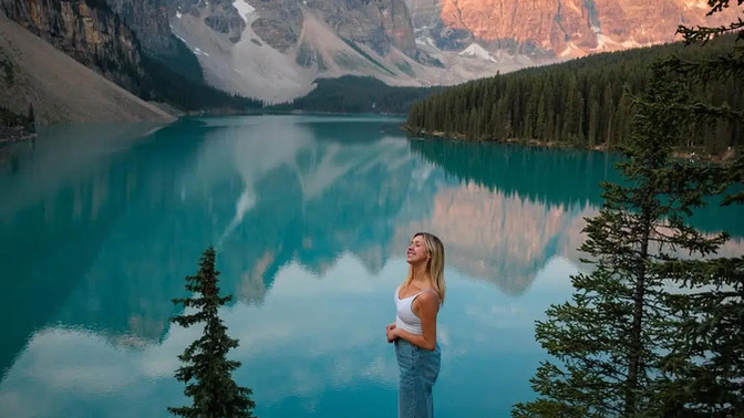 Nicer photo with Lake Moraine?