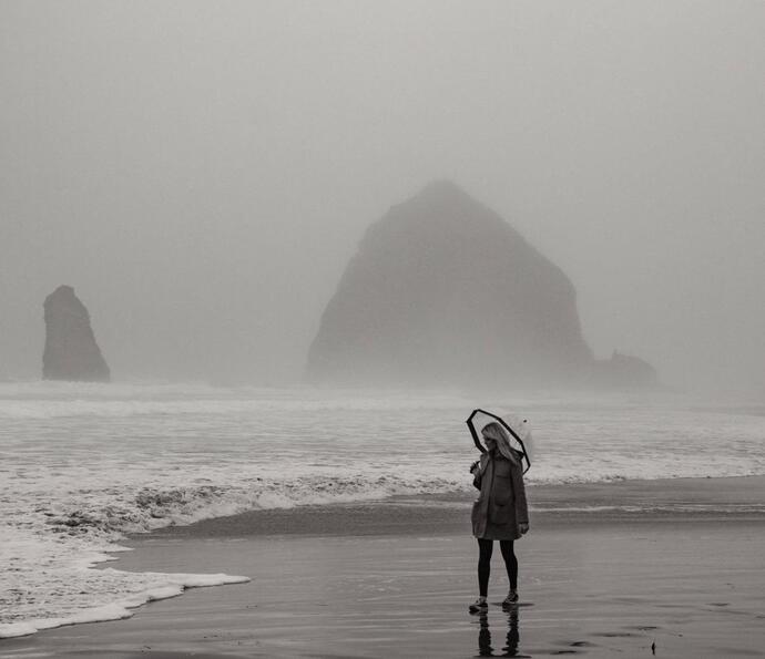 Would you enjoy a rainy day at the beach?