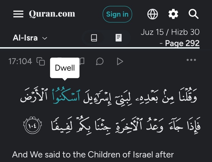 Are you also surprised, the thing quran said, about israelite, in screenshots?