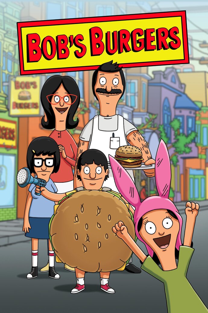 Where is Bob’s Burger’s closer to as an adult cartoon in terms of content?