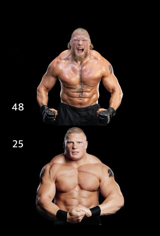 What do you think of Brock Lesnars massive physique at 48 years old?