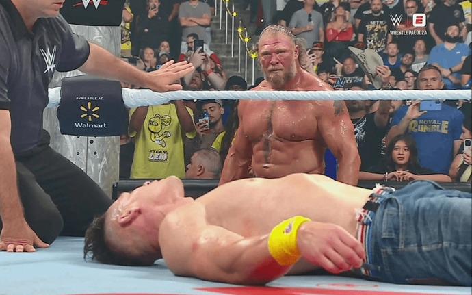 What did you think of Brock Lesnar and John Cenas match at WWE WrestlePalooza?