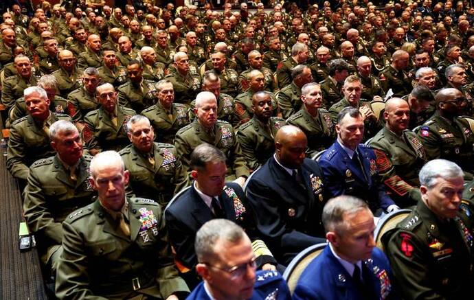 Would you be intimidated if not only you had to give a speech in front of people but the audience is all full uniformed military generals?