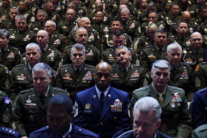 Would you be intimidated if not only you had to give a speech in front of people but the audience is all full uniformed military generals?