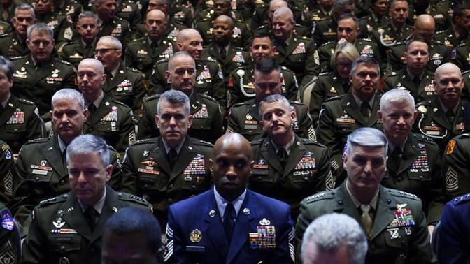 Would you be intimidated if not only you had to give a speech in front of people but the audience is all full uniformed military generals?