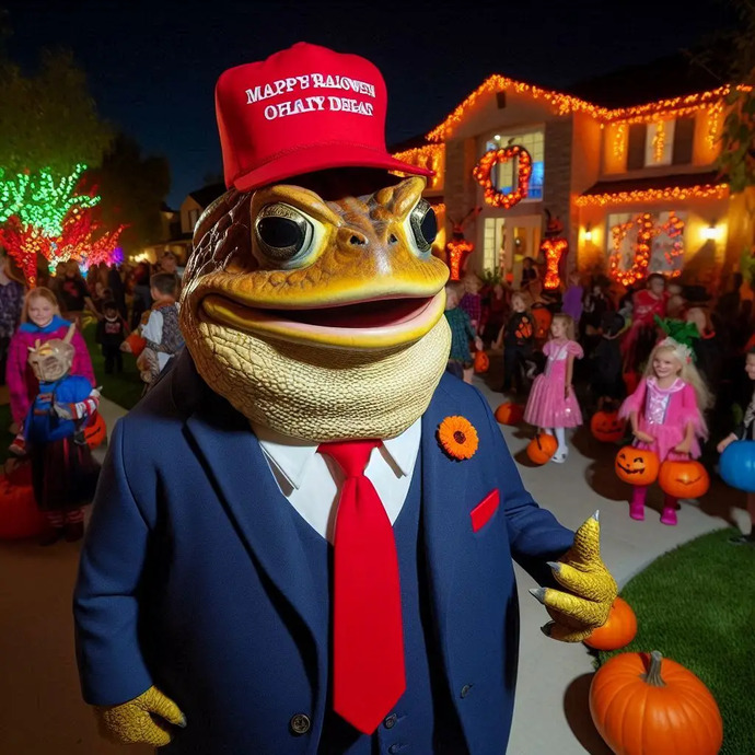 Kids seem to love Donald Toad. Should he go amphibian 24/7?