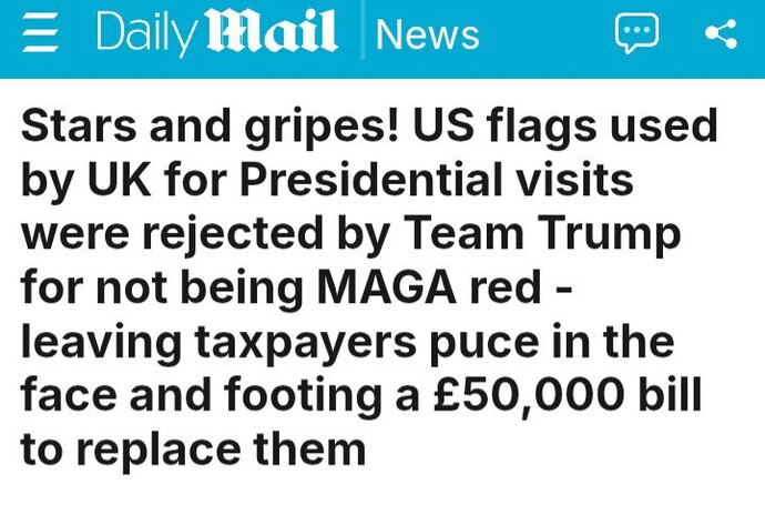 Is Trump changing the USA flag to MAGA red?