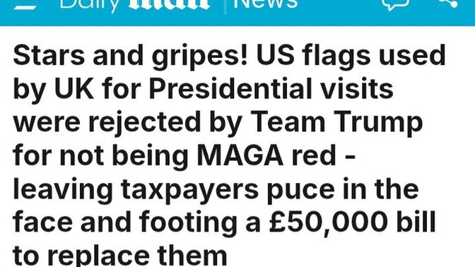 Is Trump changing the USA flag to MAGA red?