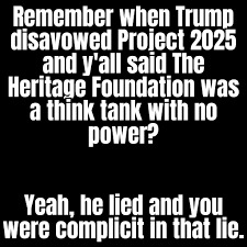Hey remember when Trump and all the maga people said he didnt know about project 2025. well He lied. Are you surprised?