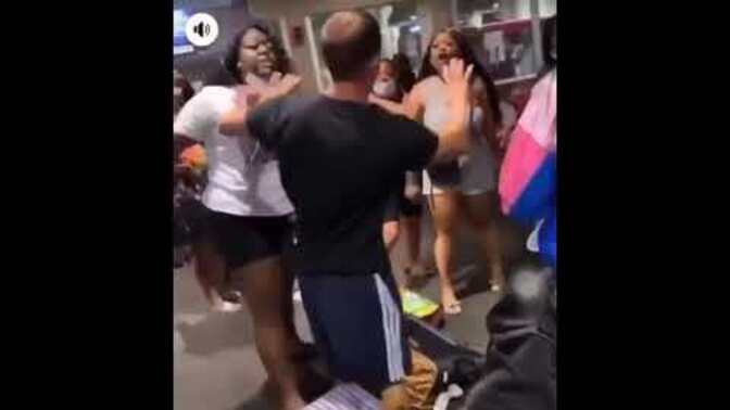 What would you do if your woman kept running her mouth to a large angry mob?