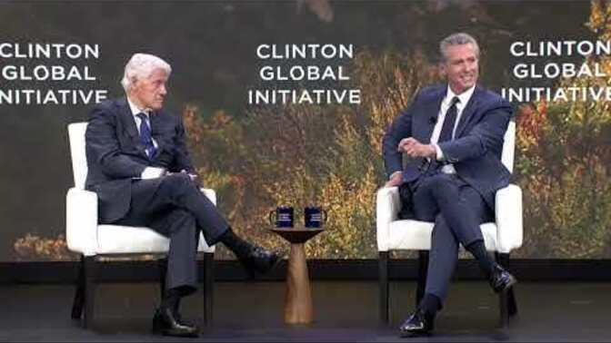 Do you think Bill Clinton or Gavin Newsom looks older based on physical appearance?